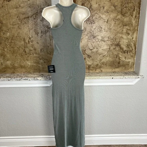 Lulus Ribbed Knit Maxi Dress Size XS Relaxed but Not Least Sleeveless Green NWT - Picture 3 of 9
